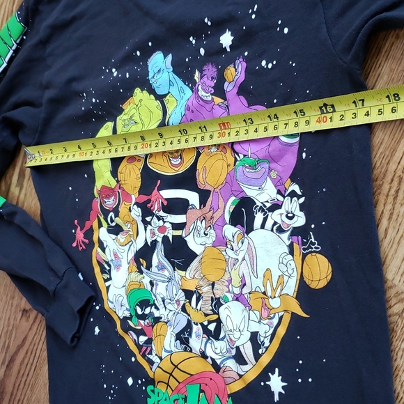 (S) Loonie Toons Space Jam Movie Graphic Long Sleeve 100% Cotton T-Shirt - Picture 6 of 7